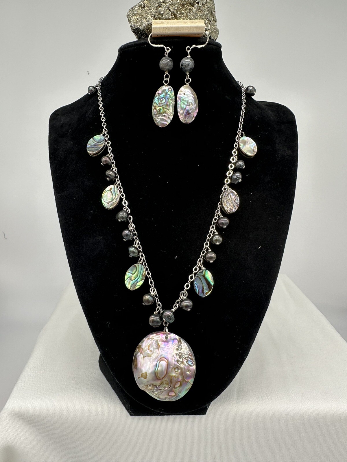 Abalone Shell Sterling Silver Set - image 3