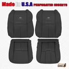 2003 -2007 For Infiniti G35 Coupe Driver Passenger Perforated Leather Cover Blk
