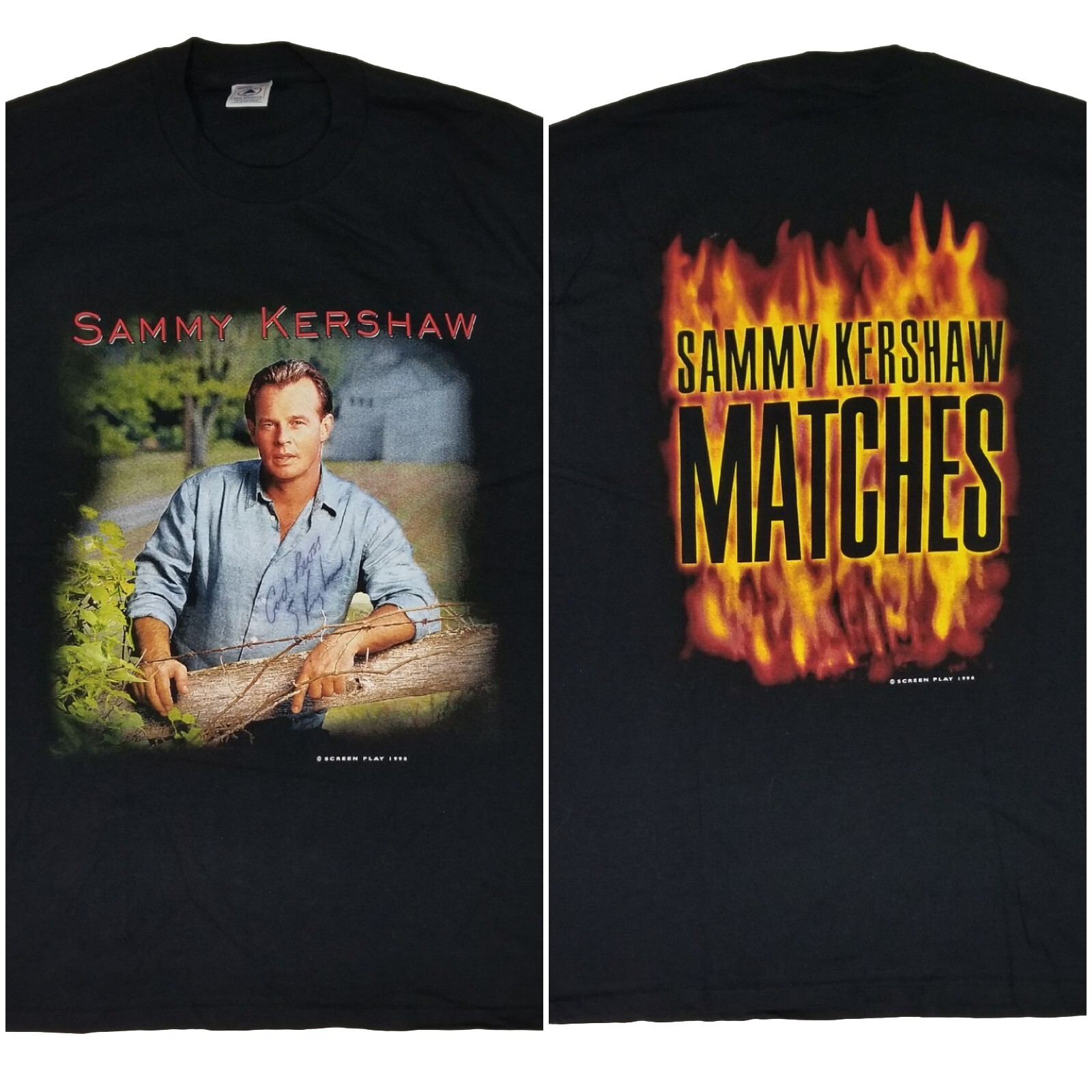 Vintage SAMMY KERSHAW "Matches" Signed Concert Tour 1… Gem
