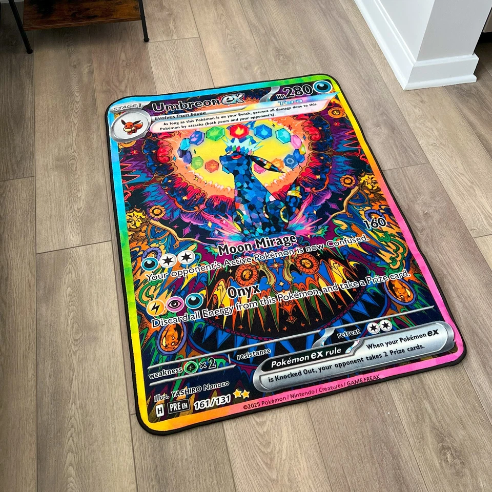 Alfombra de anime Pokemon Umbreon Ex alfombra de poliéster suave Foto 2 de 4