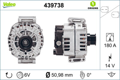 VALEO 439738 Alternator for Mercedes-Benz