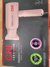 CHI 1500 Series Touch Activated Compact Hair Dryer + Magnetic Nozzle - Pink