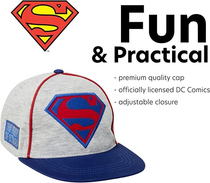 Gorra de béisbol DC Comics Superman para niños pequeños de 4 a 7 años Foto 3 de 4