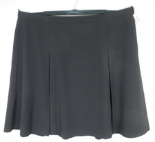 NWT COVINGTON Womens Polyester Rayon Box Pleated Skirt Midi Solid Black 24W