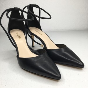 black ankle tie shoes