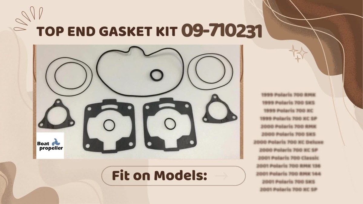 For Snowmobile Polaris 700 RMK, SKS, XC, XC SP Top End Gasket Kit