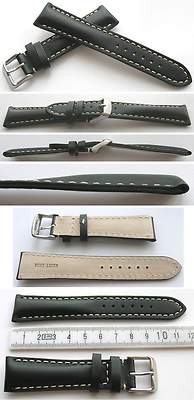 KALBLEDER ECHTLEDERUHRBAND KOMPATIBEL MIT Breitling FLIEGERUHR SCHWARZ Auswahl