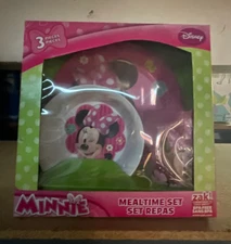 [ZAK DESIGNS] Minnie Mouse 3-piece Kids Dinnerware Set - New