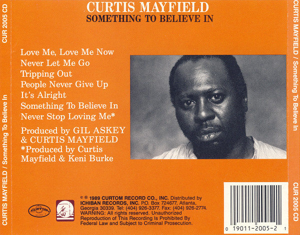 CURTIS MAYFIELD something to believe in 洋楽 Curtis Mayfield