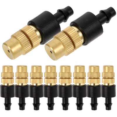 10 Pcs Short Copper Misting Nozzle Mister Sprinkler Replacement