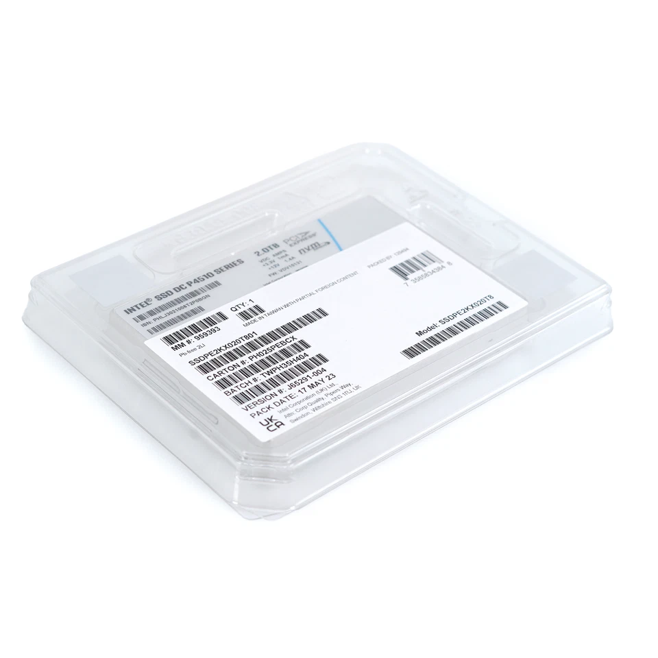 New Intel P4510 2TB PCIe Gen3 x4 NVMe U.2 2.5" Enterprise SSD - SSDPE2KX020T801 - Image 4 of 4