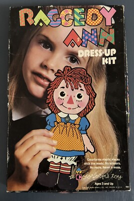 Vintage Colorforms Raggedy Ann Dress-up Kit - 1967 - Bobbs Merrill Co.