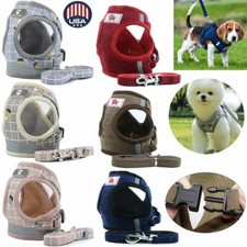 Breathable Small Dog Mesh harness Vest Collar soft chest strap XS-XL Leash set