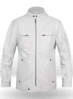 Attractive New Men's Black Zipper Jacket Pure Lambskin Causal Slim FitCoatJacket