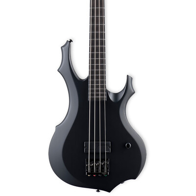 ESP LTD F-4 Black Metal 4-String Bass Guitar, Ebony Fingerboard