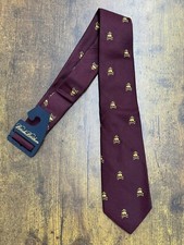 Brooks Brothers Red Kids Tie W/ Brooks Brothers Logo 100 Silk Boy's Necktie 44"
