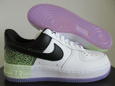 WMNS NIKE AIR FORCE 1 07 WHITE-BLACK-BARELY VOLT SZ 6.5 [CZ8097-100]