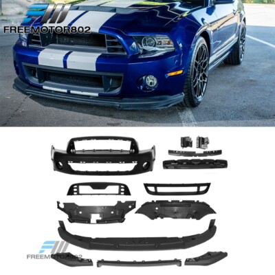 Fits 10-14 Ford Mustang Front Bumper Cover GT500 Style Conversion