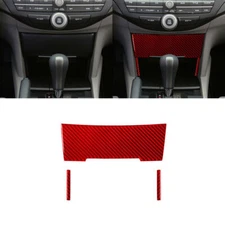 For Honda Accord 2008-2012 Red Carbon Fiber Car Below Console Storage Cover Trim