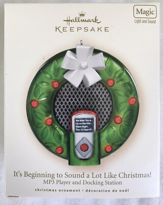 Beginning To Sound A Lot Like Christmas MP3 2007 Hallmark Keepsake Ornament NEW