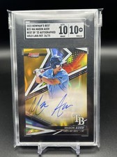 2022 Bowmans Best Mason Auer Gold Lava Auto Refractor #d /75 - SGC 10-10 RAYS 🔥