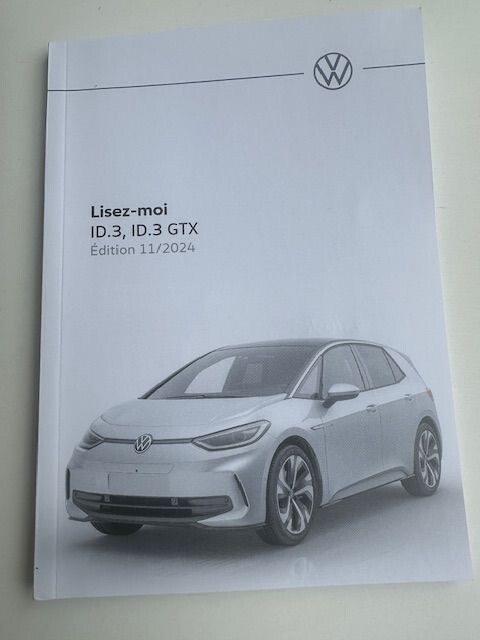 Pochette VW notice utilisation ID3 Volkswagen pour remplacer les manuels perdus