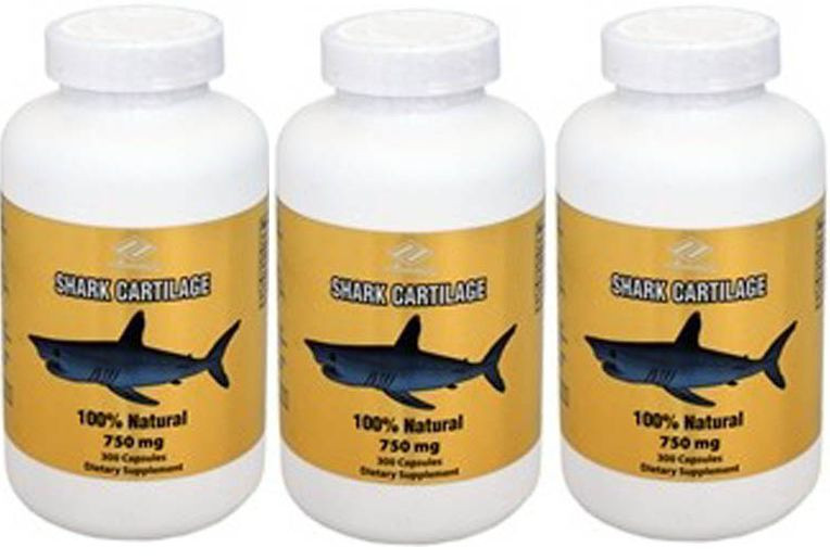 魚介類(加工食品) BETTER SHARK SHARK CARTILAGE 3 bottles 100% Natual Shark Cartilage 750mg 300 Caps x 3 = 900