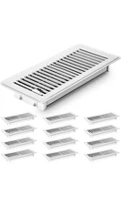 Gmurnai 4x10 Floor Vents Heavy Duty Floor Registers (12 Pack White, 4x10 Inches)