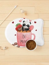 Valentine Cute Panda Be Mine Made to Order Pet Cat Kitten Mat
