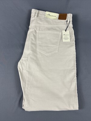 Peter Millar Golf Pants Crown Mountainside 40 x 34 Beige Cotton NWT MSRP $145