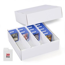 4 Row Trading Card Storage Box 3200 Plus Card Capacity With Dividers For TCG MTG