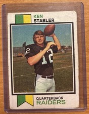 1973 Topps Ken Stabler RC #487 Raiders EX-VG