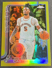 Stephon Castle 2025-26 Topps Chrome 067/275 Yellow NBA All Rookie Team #228