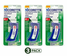 Lot of 3 - Nicorette 4mg Mini Mint Lozenges 20ct Stop Smoking Aid [EXP 09/2026]