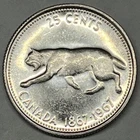 1967 25C Canada Silver Quarter Dollar