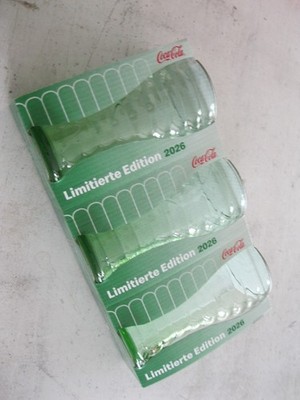 3 McDonald's Coca-Cola Gläser 2026 Limitierte Edition Neu + OVP grün