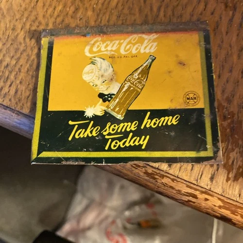 Vintage Marx Pressed Steel Coca Cola Coke Advertising Delivery Stake Truck Sign