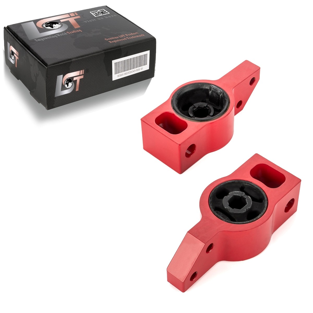 2x Bearing Bracket Control Arm Mounting Rubber Mount Front LR Red for Audi Q3 8U