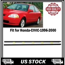 Set Door Weather Strip Window Belt Seal Molding Trim For 1996-2000 Honda Civic