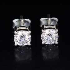 4.00Cts. Round Shape Certified White Diamond Ring In 925 Silver - Tariffs Free