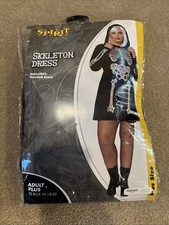 Spirit Halloween Skeleton Dress Women s Costume Adult XLarge 18-20 Cosplay New