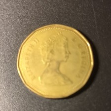 Canada $1 Dollar Coin 1987 Loonie Queen Elizabeth II Obverse