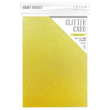 Craft Perfect Iridescent Glitter Cardstock 8.5"x11"-Sherbert Lemon
