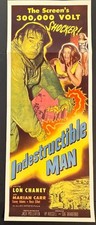 "INDESTRUCTABLE MAN"-ORIGINAL 14 X 36 INSERT-POSTER-HORROR LON CHANEY