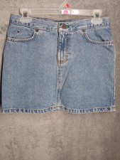 Vintage Womens/junior Tommy Hilfiger Denim Mini Skirt Size 7