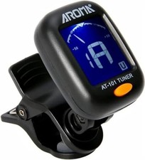 Clip on Guitar Tuner for All Instruments, Ukulele, Guitar, Bass, Black Pick