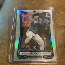 2026 Topps Bowman Chrome Cole Young Silver Refractor Red Badge Rookie Mariners