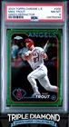 2024 Topps Chrome Logofractor Mike Trout Green Refractor #/99 PSA 8 AB586