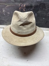 Hatquarters USA Henschel Western Hat Large  Fedora Workwear Tan Leather Lined