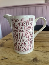 Emma Bridgewater Pink Toast Roses All My Life Jug